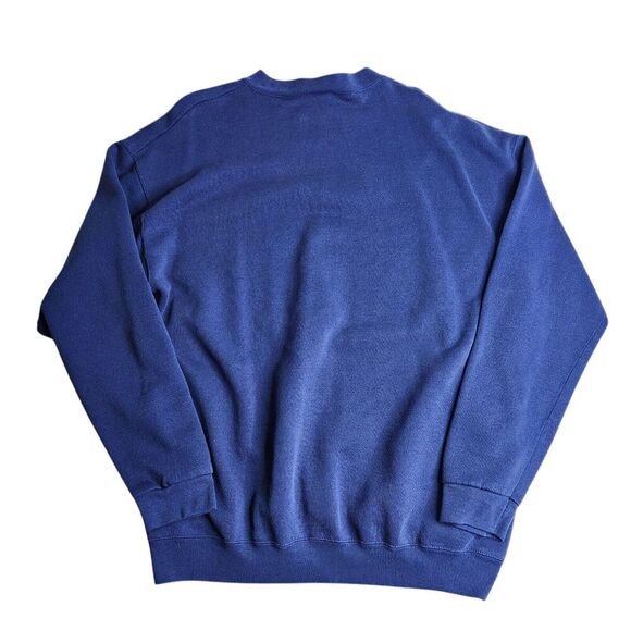 Vintage Lee Heavyweight Sweatshirt Navy Blue Blank Crewneck Size XL - Picture 2 of 7